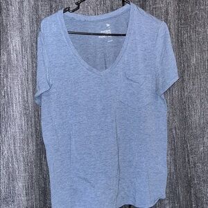SO Women's Pocket V-Neck Tee - Heather Blue